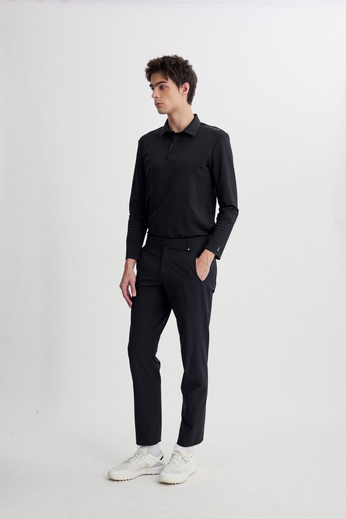 Infinite Glide Polo | Long Sleeves - Men - Black - Image 4