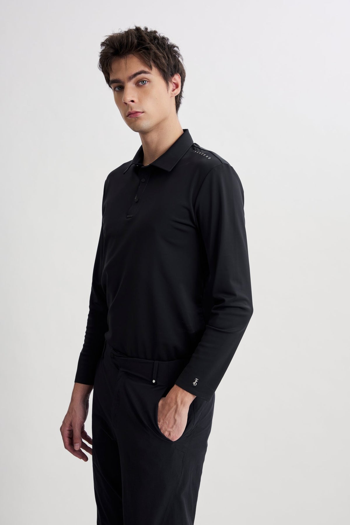 Infinite Glide Polo | Long Sleeves - Men - Black - Image 5