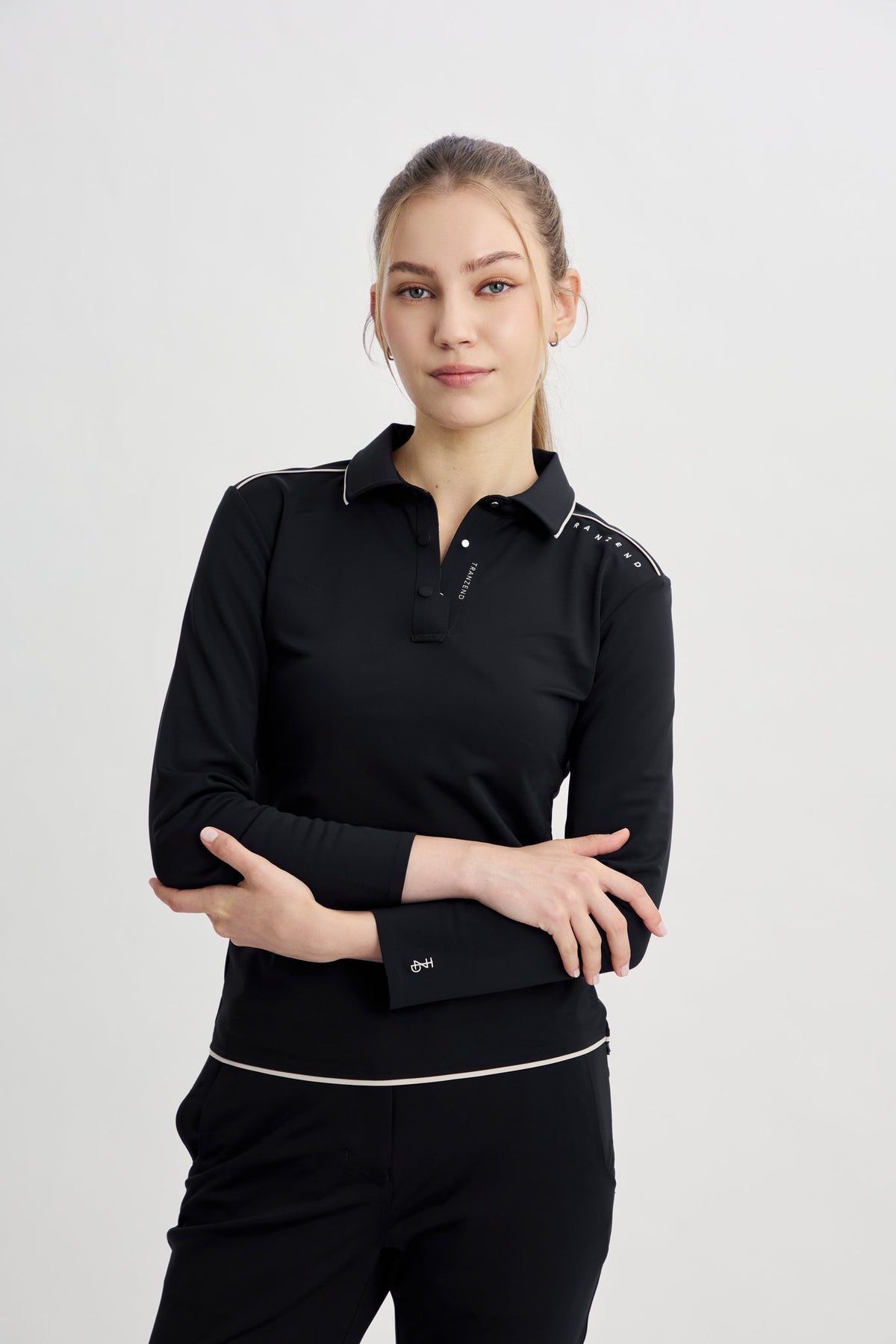 Infinite Glide Polo | Long Sleeves - Women - Black - Cover