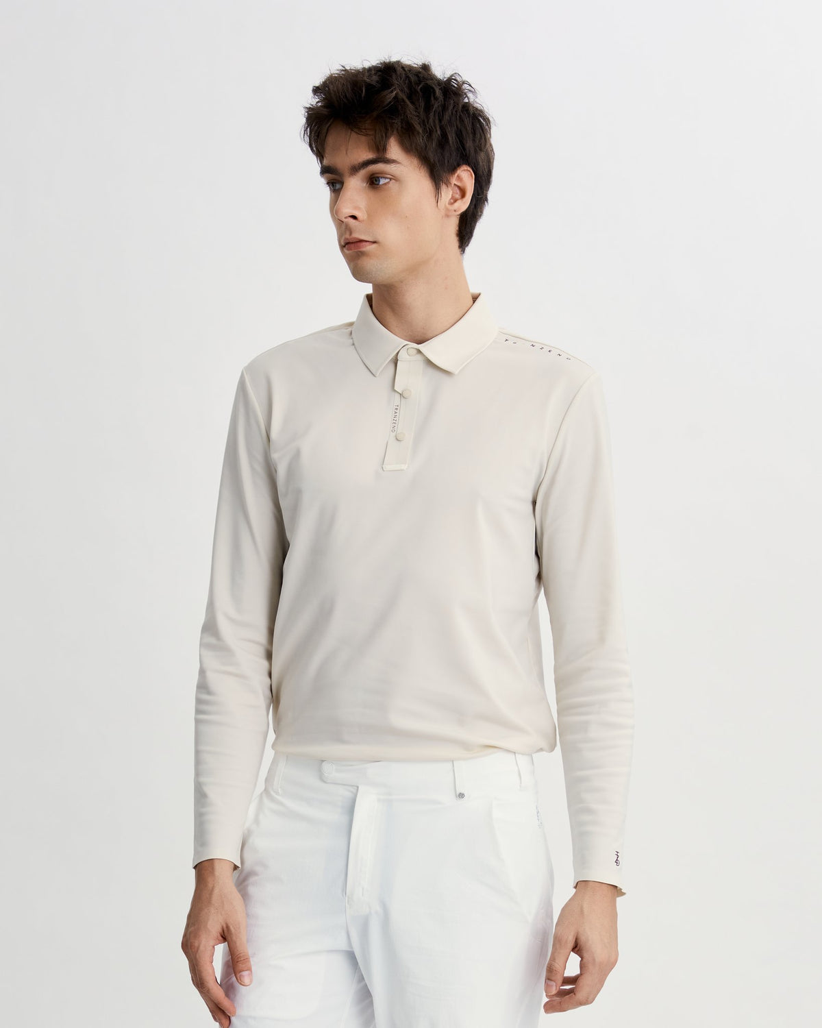 Infinite Glide Polo | Long Sleeves - Men - Beige - Cover