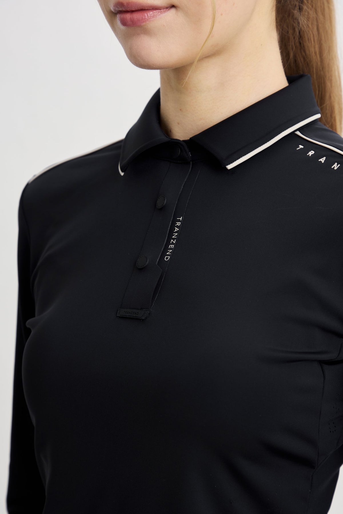 Infinite Glide Polo | Long Sleeves - Women - Black - Second Image