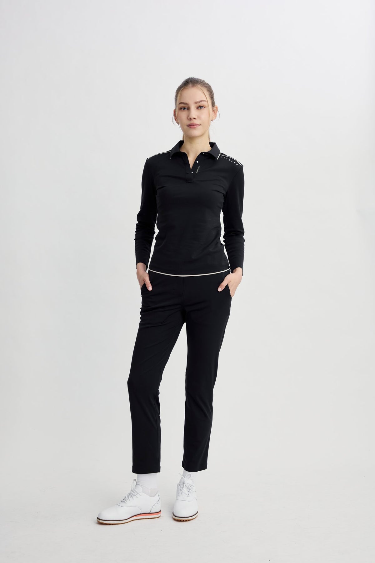 Infinite Glide Polo | Long Sleeves - Women - Black - Image 3