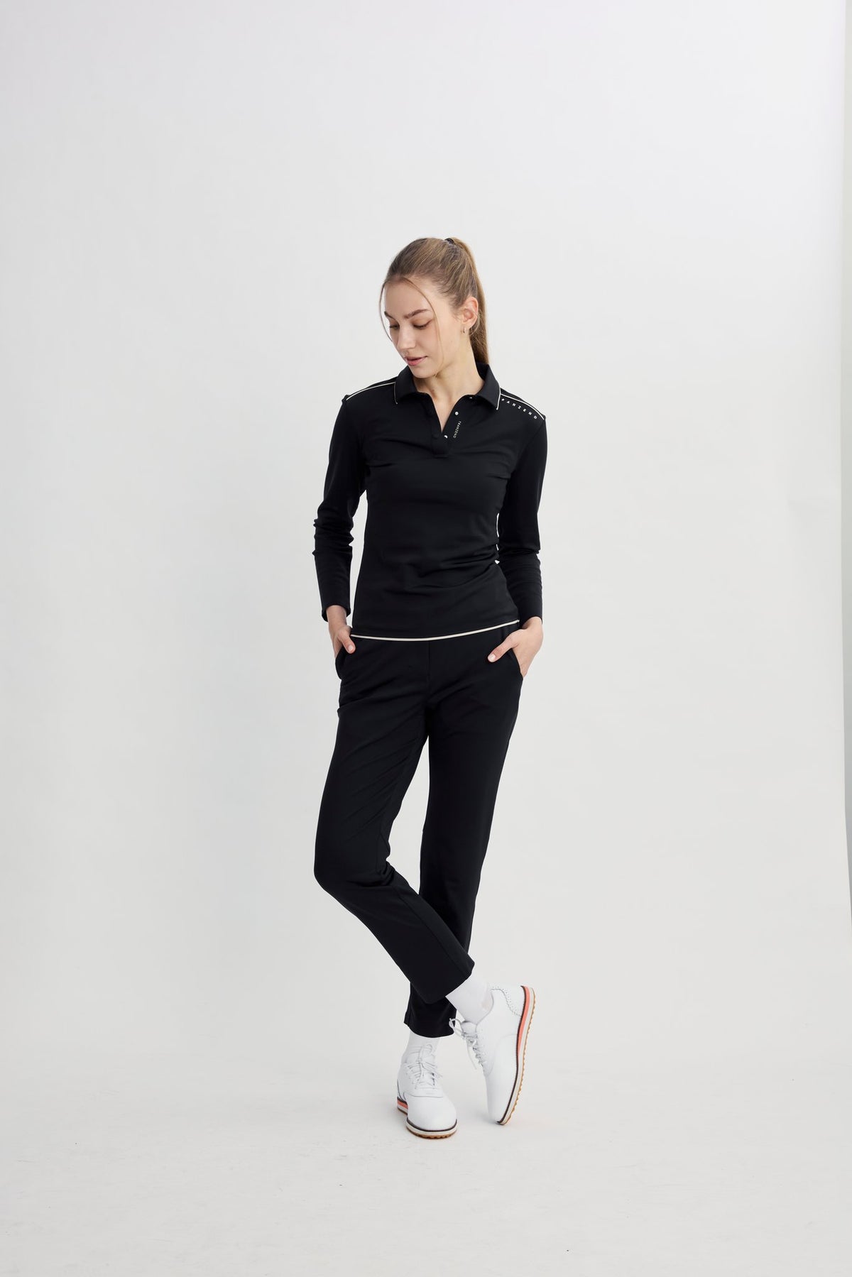Infinite Glide Polo | Long Sleeves - Women - Black - Image 5