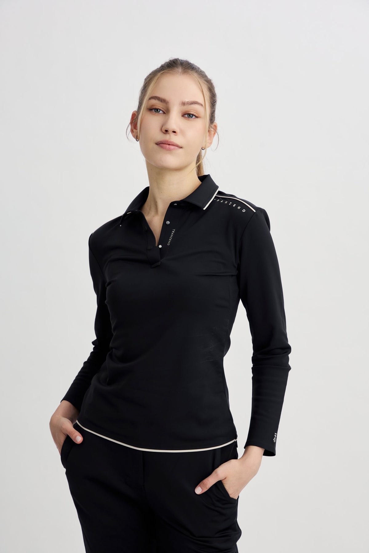Infinite Glide Polo | Long Sleeves - Women - Black - Image 6