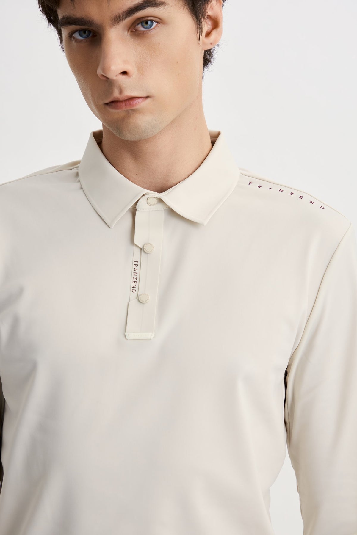 Infinite Glide Polo | Long Sleeves - Men - Beige - Image 6