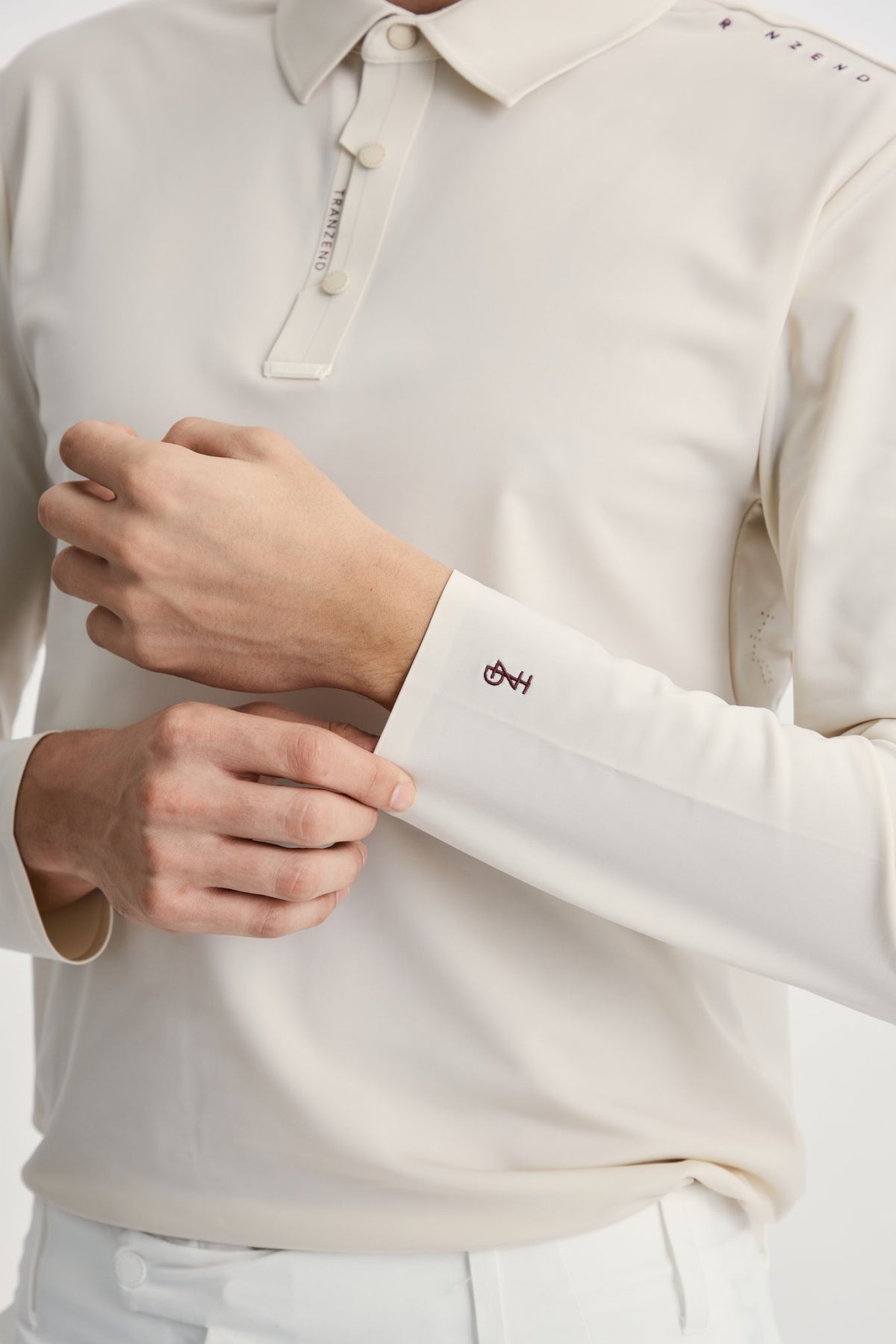 Infinite Glide Polo | Long Sleeves - Men - Beige - Image 9