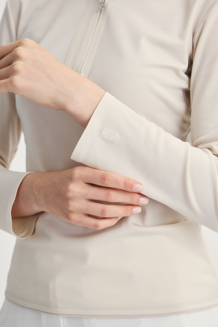 Drift Polo | Long Sleeves - Women - Beige - Image 18