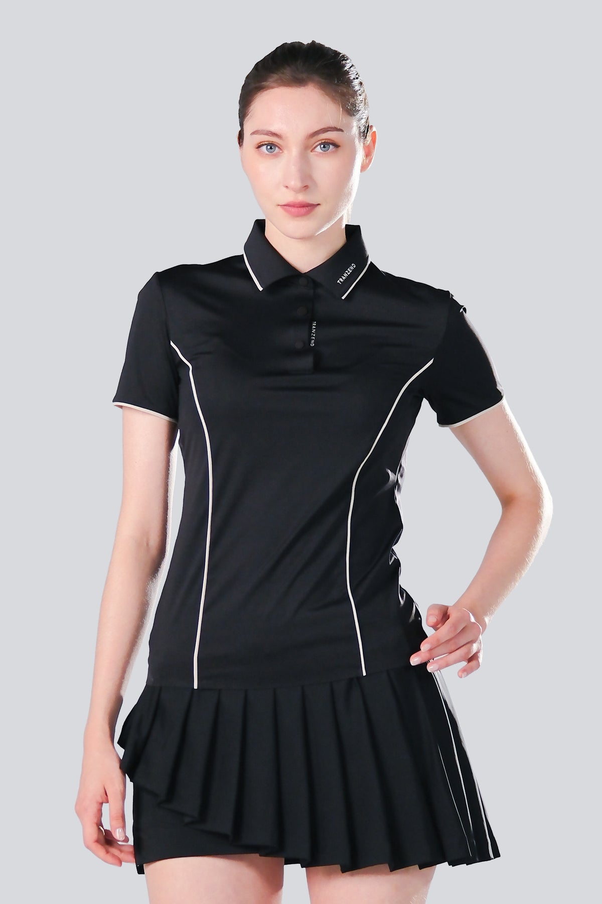 Ice Glaze Polo | Short Sleeves - Women - Black - Cover