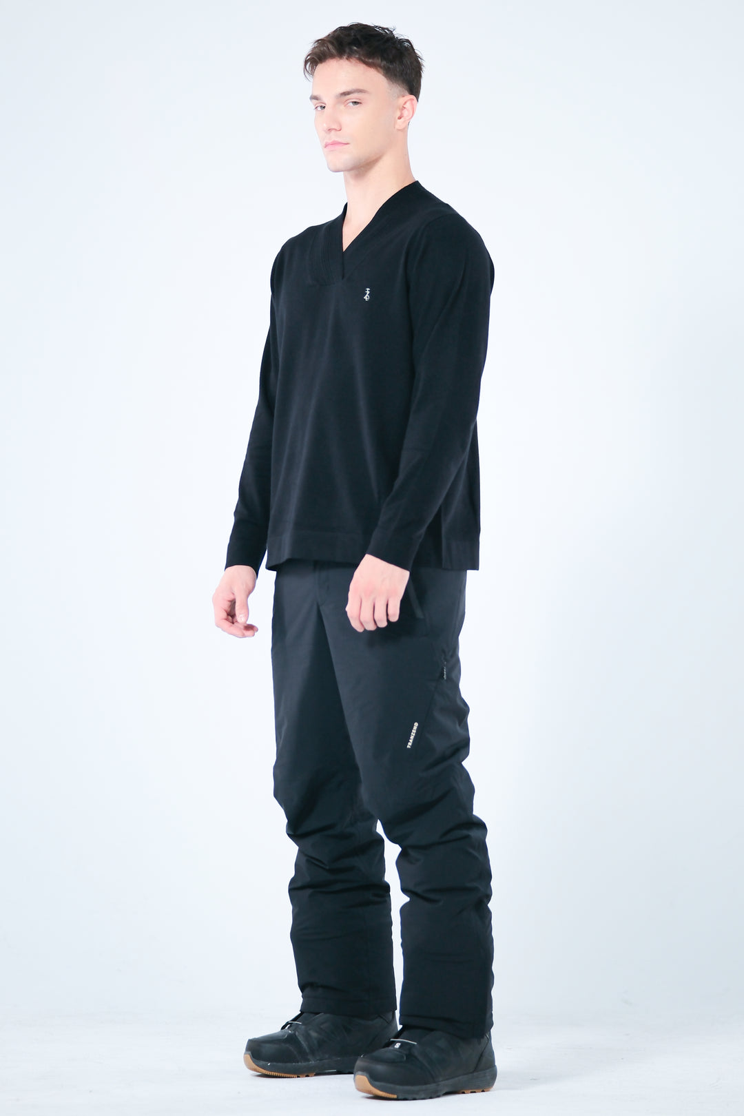 V-neck Wool Blend Sweater - Men