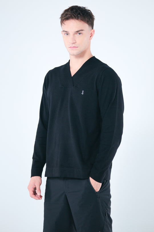 V-neck Wool Blend Sweater - Men