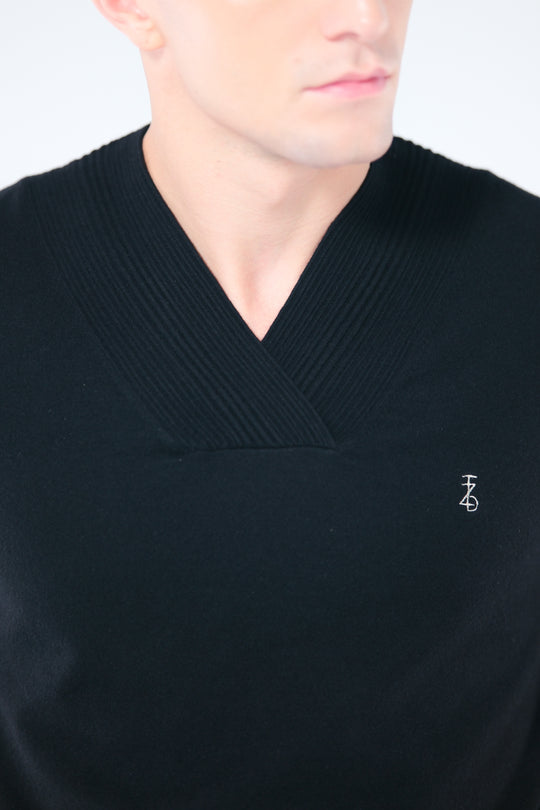 V-neck Wool Blend Sweater - Men