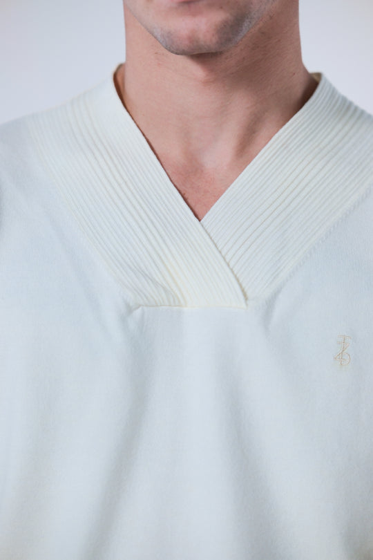 V-neck Wool Blend Sweater - Men