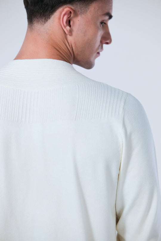 V-neck Wool Blend Sweater - Men