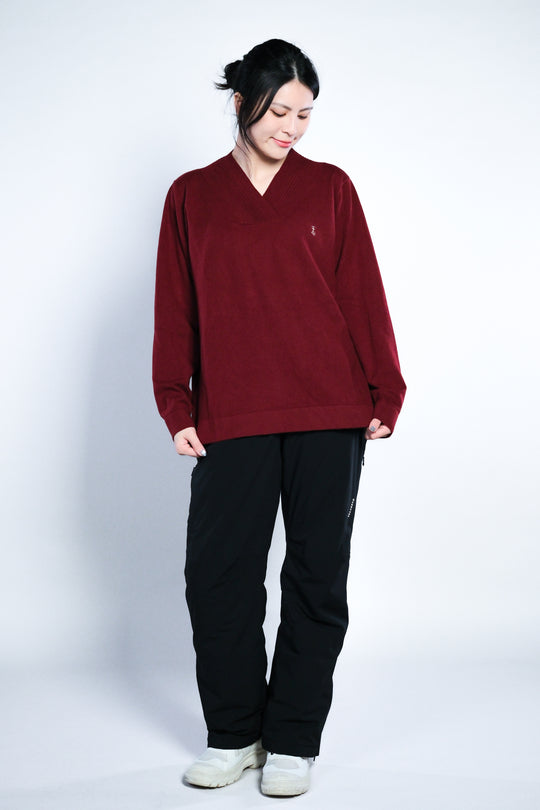 Vネック ウールブレンド セーター - メンズ