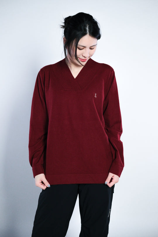 Vネック ウールブレンド セーター - メンズ