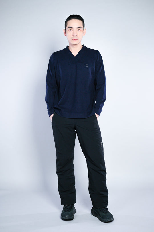 Vネック ウールブレンド セーター - メンズ