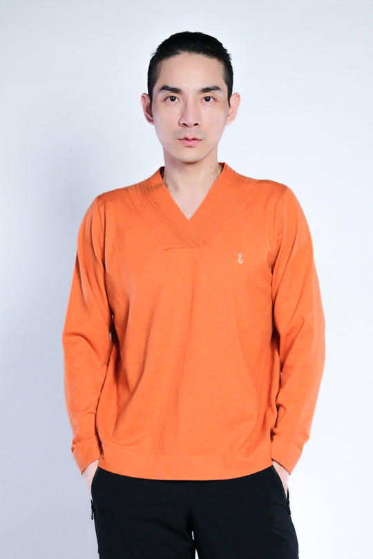 Vネック ウールブレンド セーター - メンズ