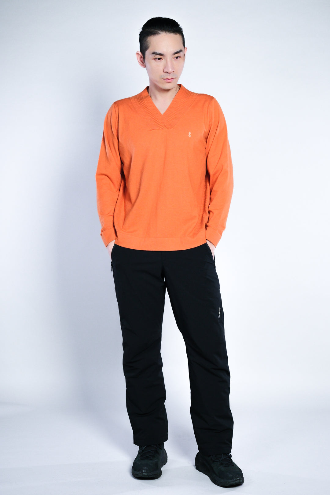 Vネック ウールブレンド セーター - メンズ