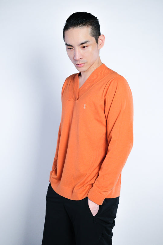 Vネック ウールブレンド セーター - メンズ