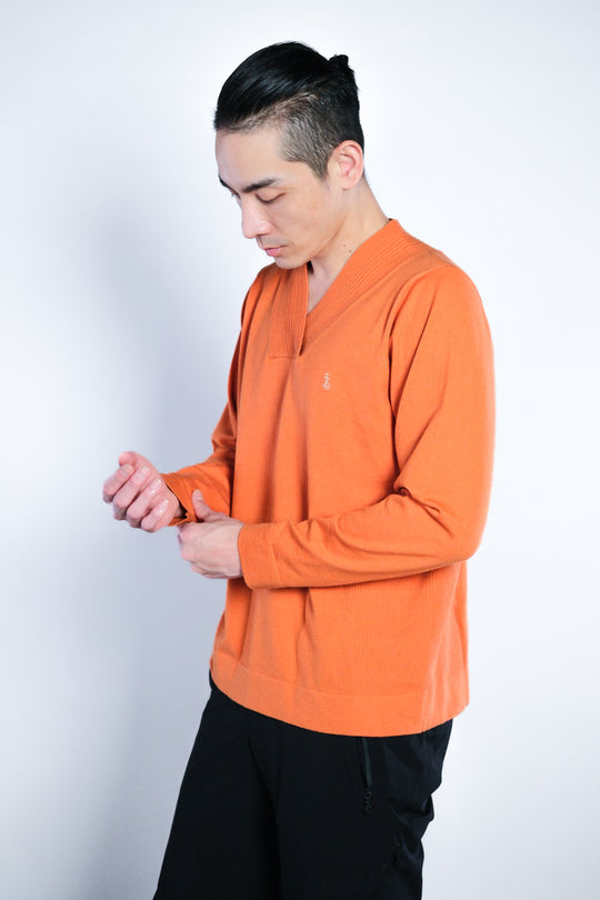 Vネック ウールブレンド セーター - メンズ