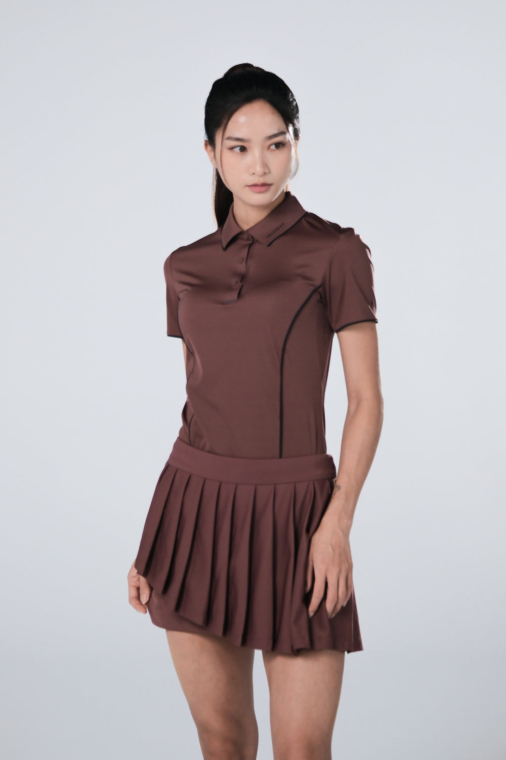 Ice Glaze Polo | Short Sleeves - Women - Brown - DSCF8325.jpg