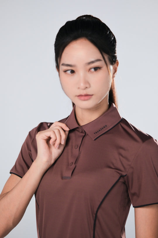 Ice Glaze Polo | Short Sleeves - Women - Brown - DSCF8331.jpg