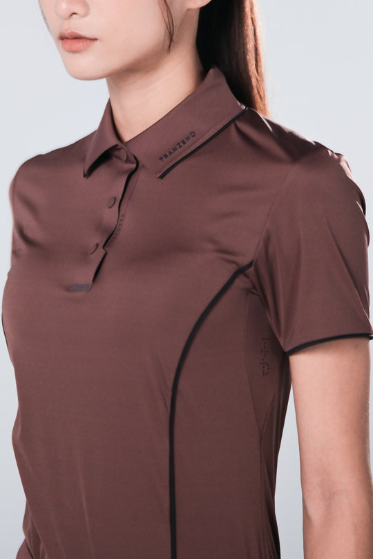 Ice Glaze Polo | Short Sleeves - Women - Brown - DSCF8337.jpg