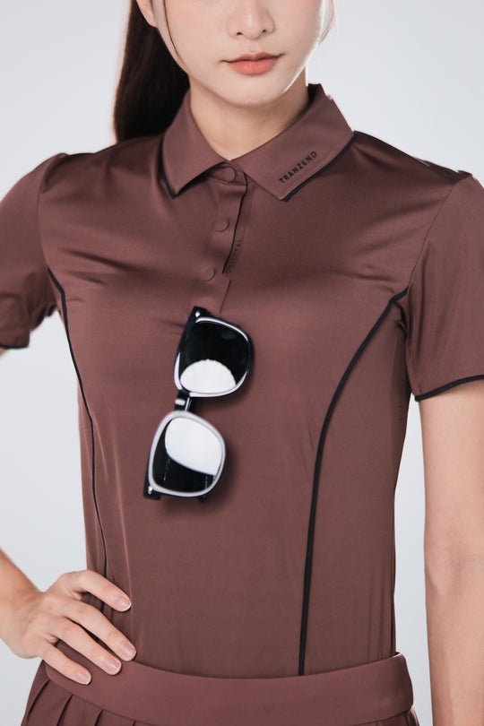 Ice Glaze Polo | Short Sleeves - Women - Brown - DSCF8344.jpg
