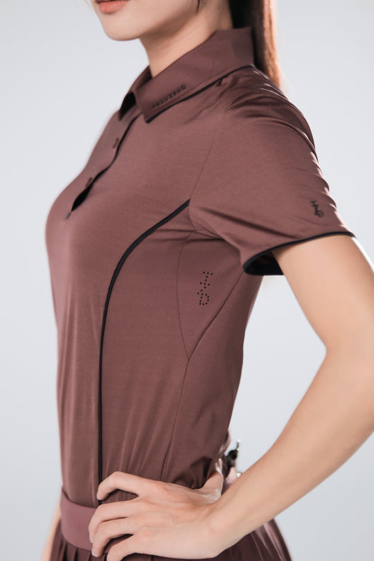 Ice Glaze Polo | Short Sleeves - Women - Brown - DSCF8359.jpg