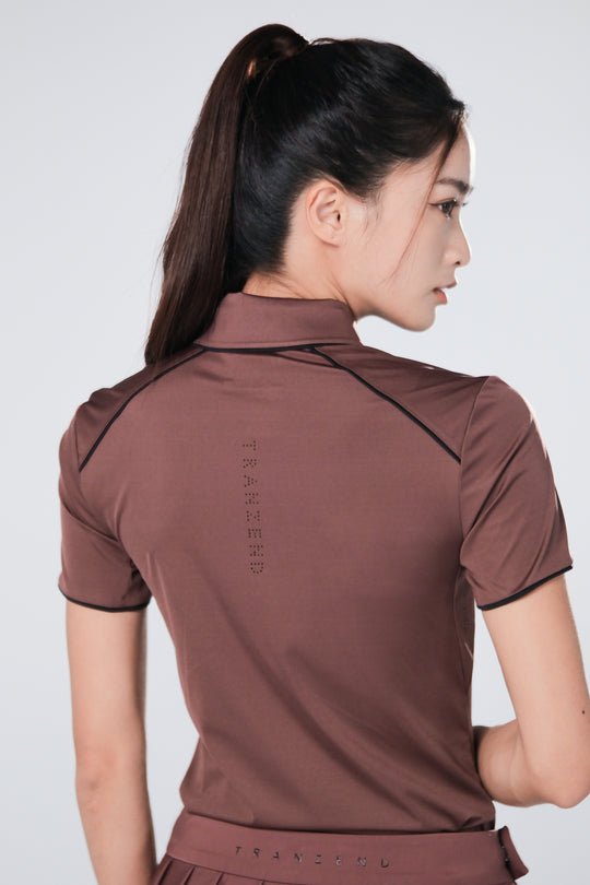 Ice Glaze Polo | Short Sleeves - Women - Brown - DSCF8364.jpg