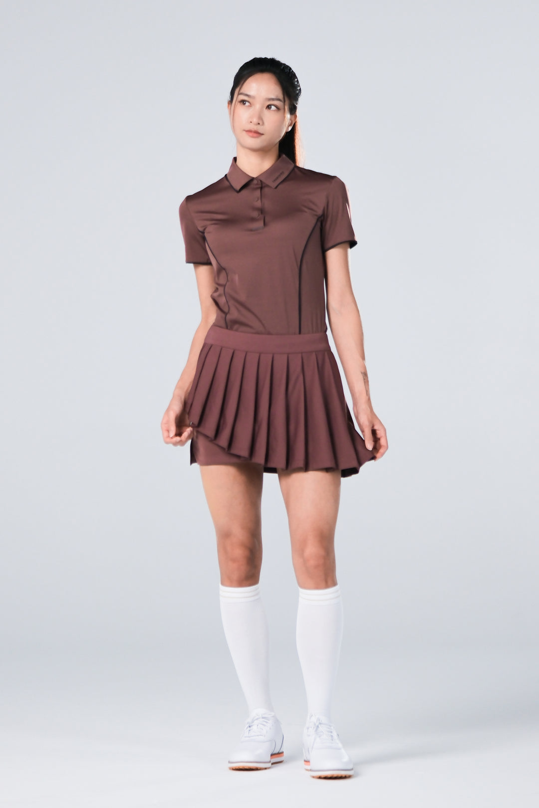 Ice Glaze Polo | Short Sleeves - Women - Brown - DSCF8375.jpg