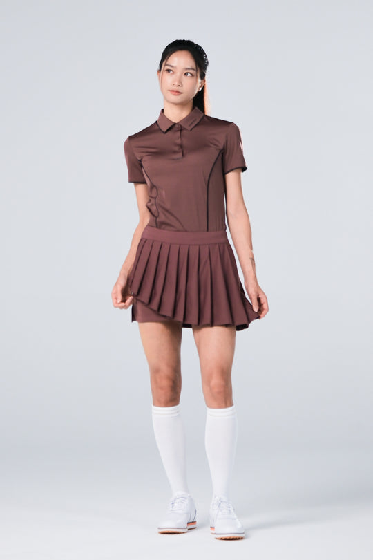 Ice Glaze Polo | Short Sleeves - Women - Brown - DSCF8375.jpg