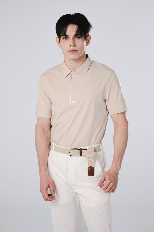 Drift Polo | Short Sleeves - Men - Beige - DSCF8557.jpg