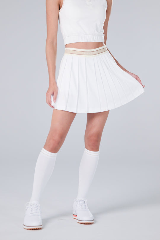Drift Pleated Skirt - Women - White - DSCF9912.jpg