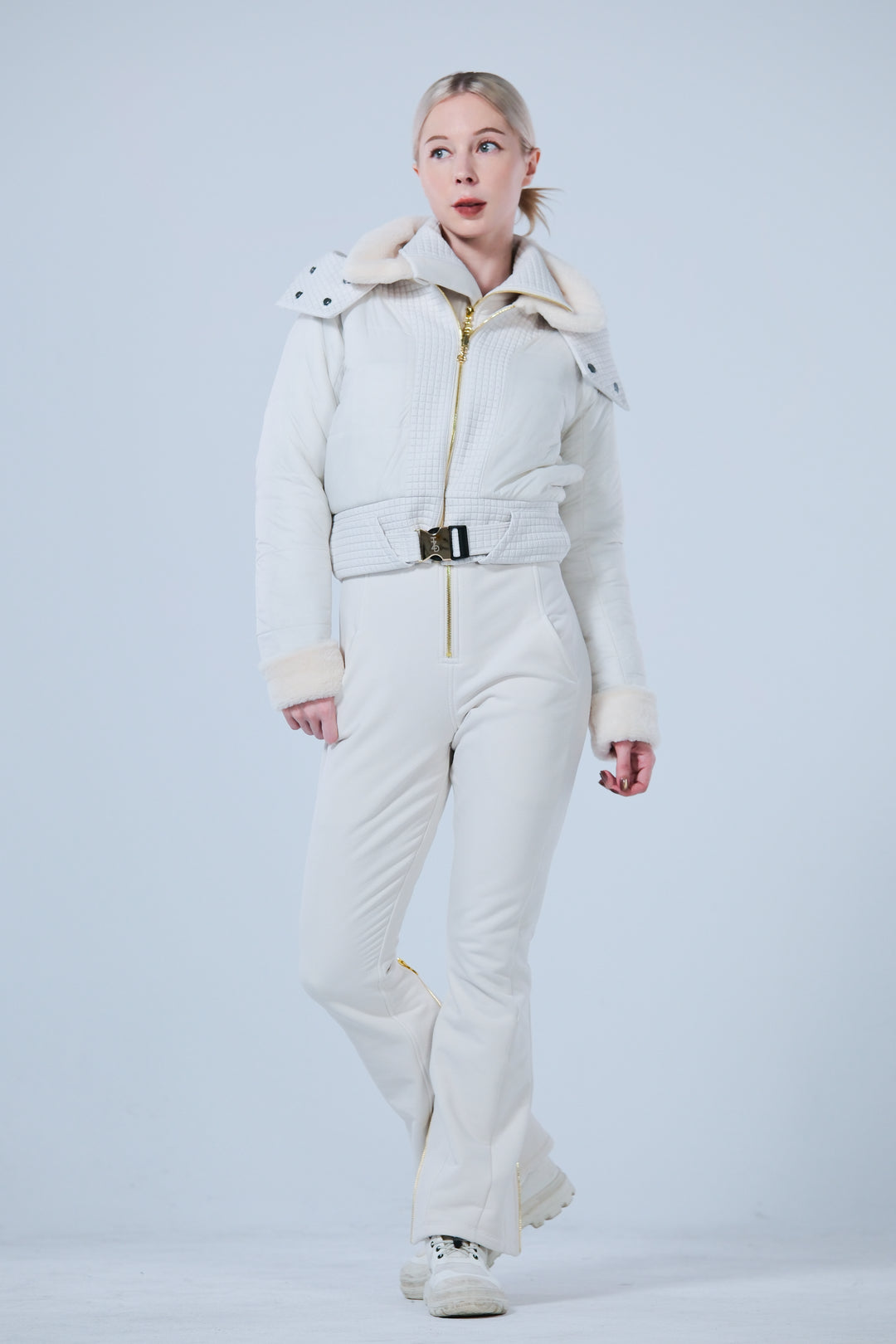 Ski Suit and Black Cropped Ski Jacket Set