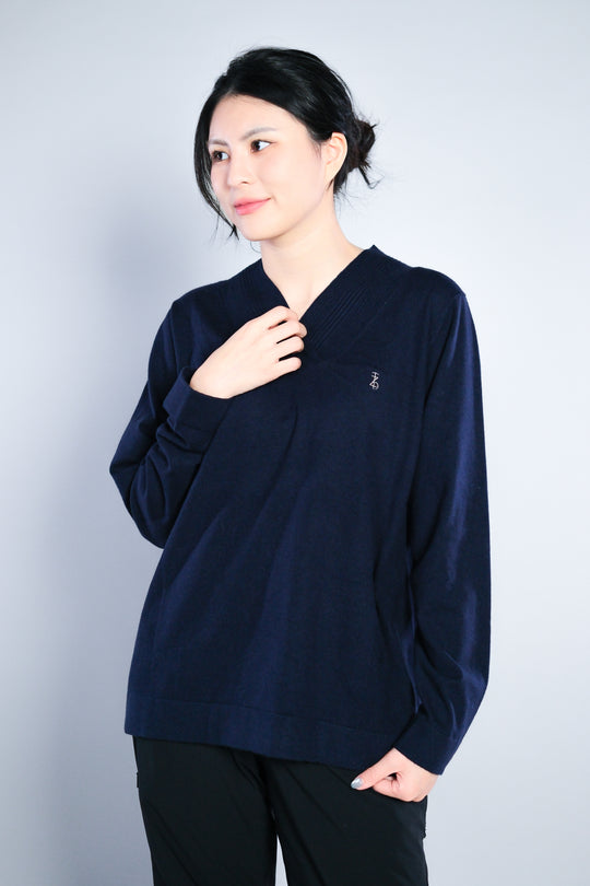 Vネック ウールブレンド セーター - メンズ