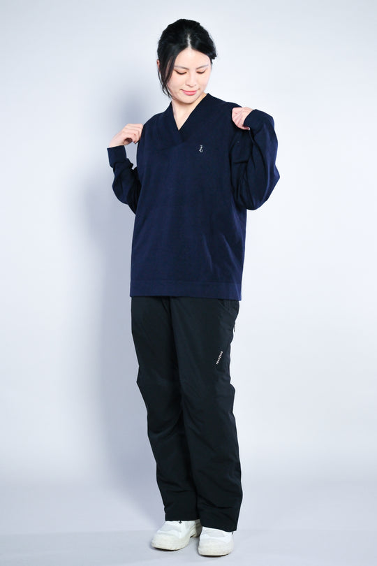 Vネック ウールブレンド セーター - メンズ