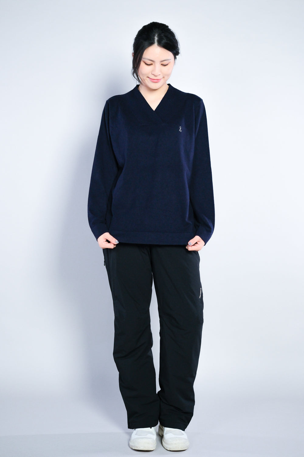 Vネック ウールブレンド セーター - メンズ