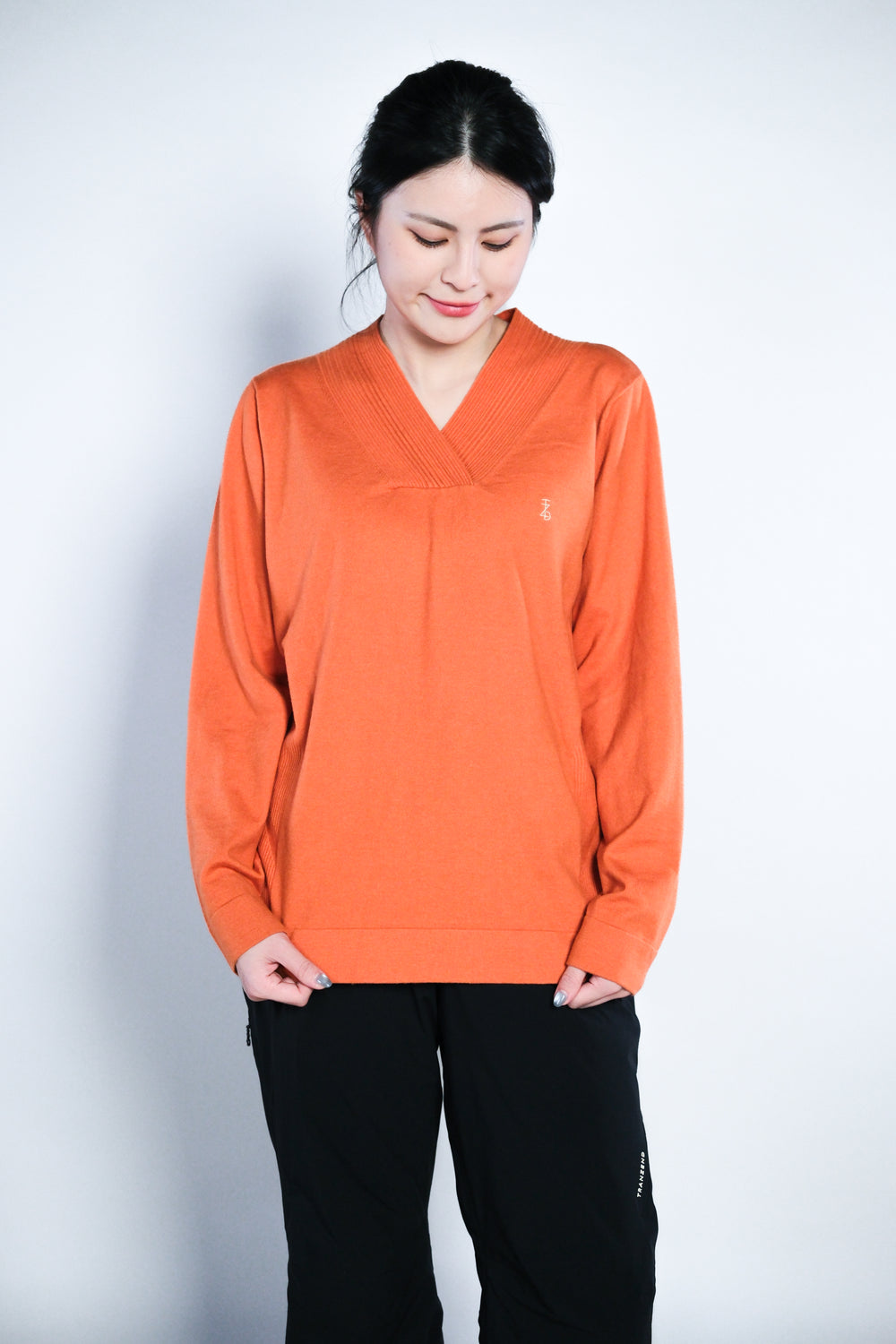 Vネック ウールブレンド セーター - メンズ