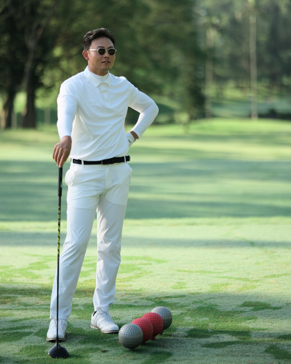 Ice Glaze Polo + Infinite Motion Trousers Set - Men - White