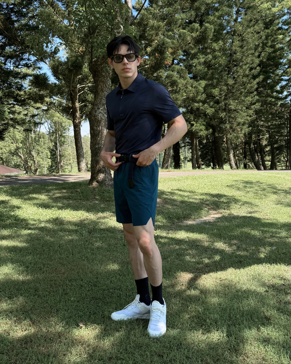Drift Polo + Infinite Motion Shorts - Men - Blue