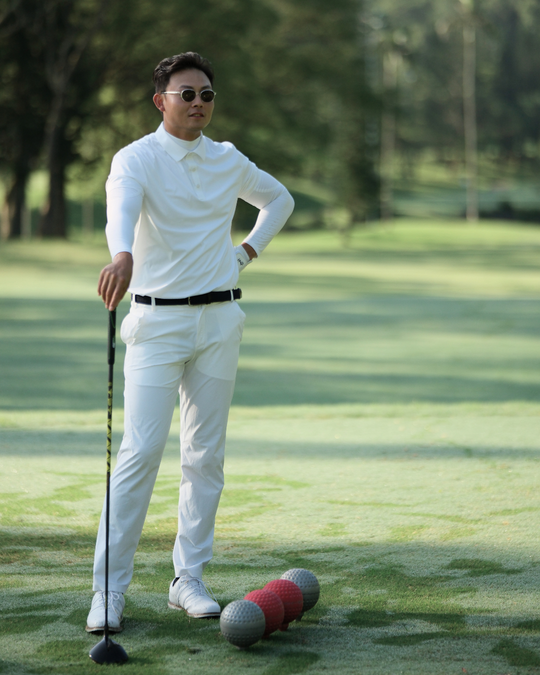 Ice Glaze Polo + Infinite Motion Trousers Set - Men - White
