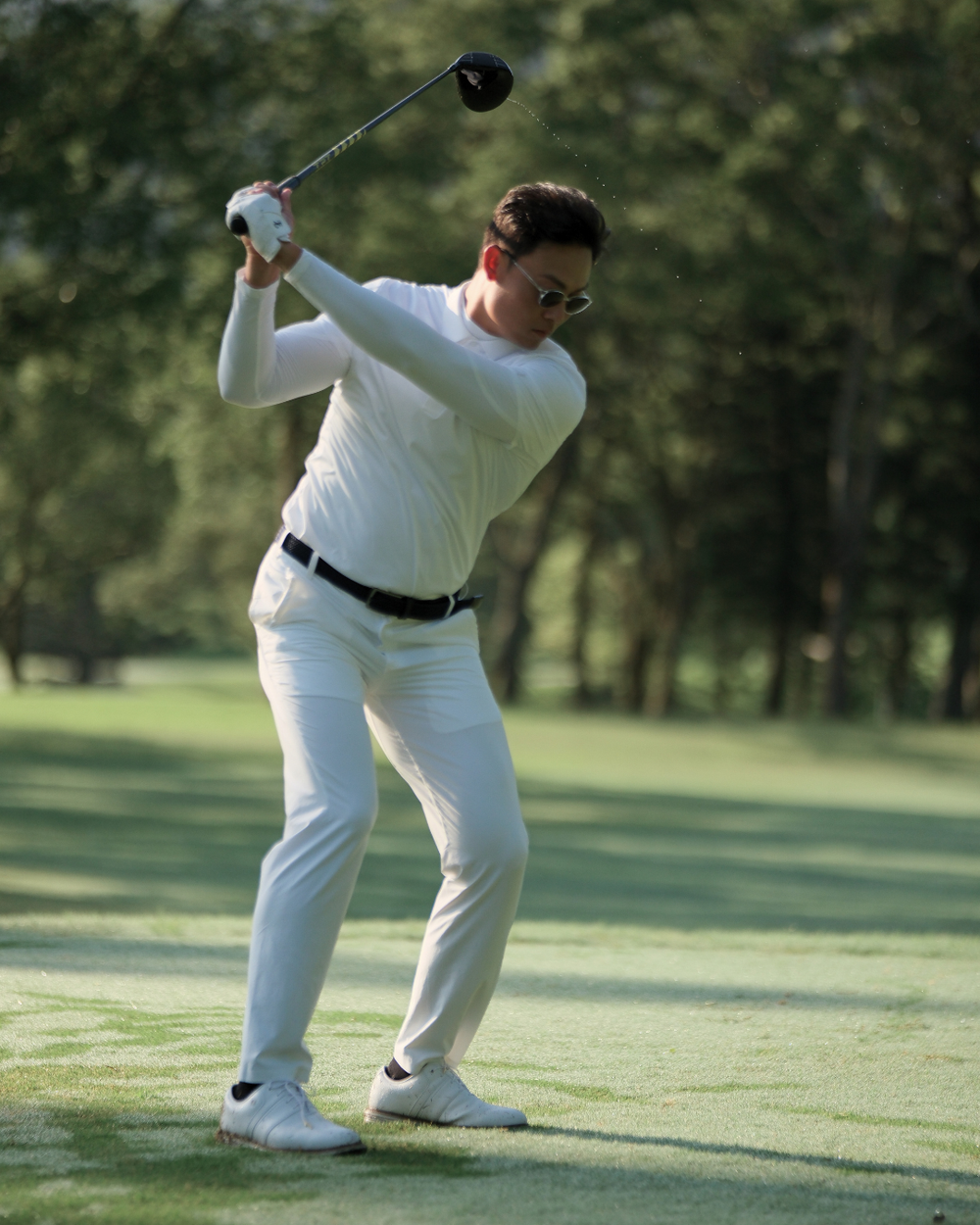 Ice Glaze Polo + Infinite Motion Trousers Set - Men - White