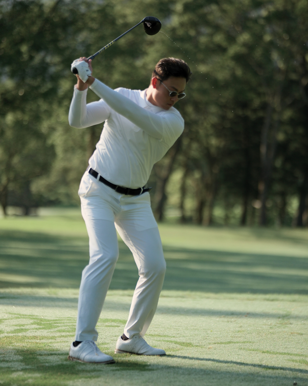 Ice Glaze Polo + Infinite Motion Trousers Set - Men - White