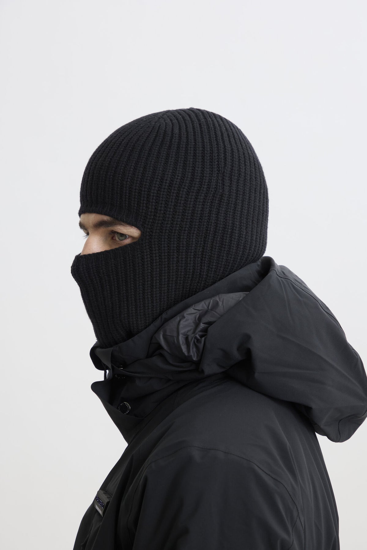 Balaclava Knitted Hat - Black - Men - Image 8
