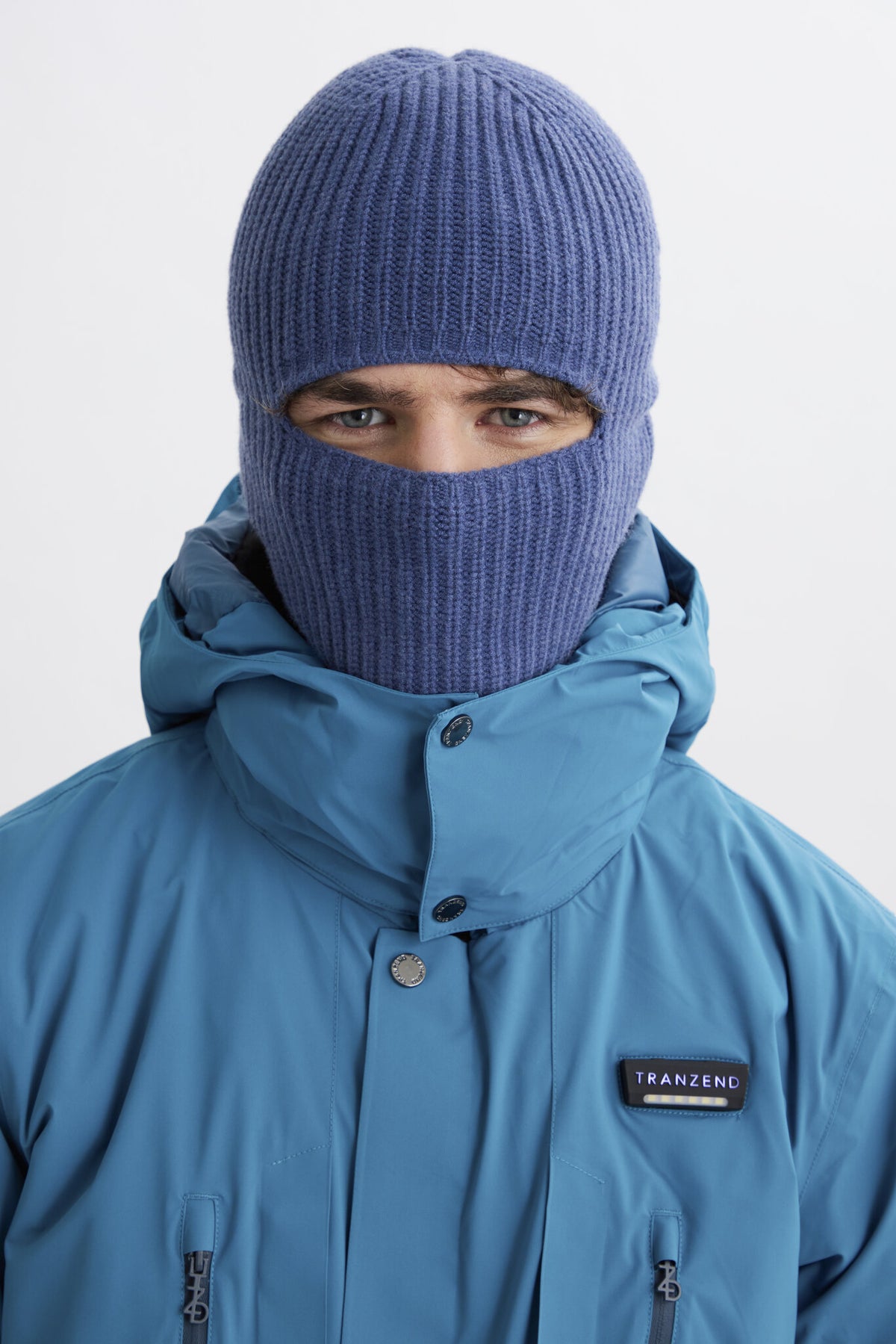 Balaclava Knitted Hat - Navy - Men - Second Image