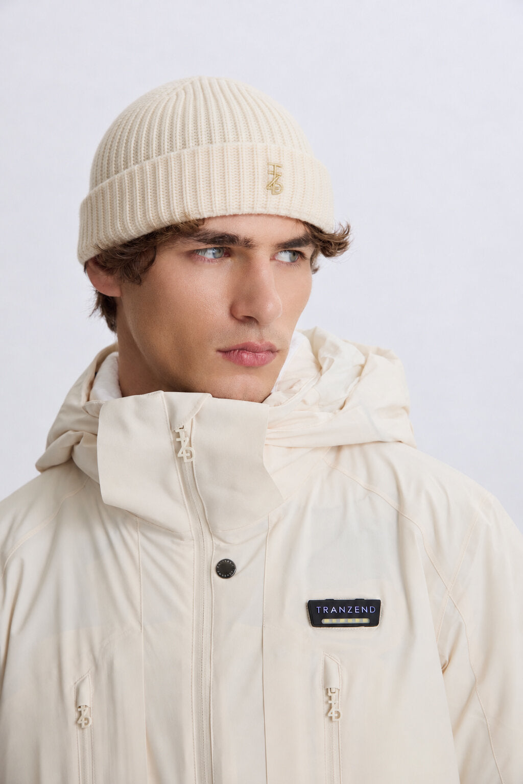 Balaclava Knitted Hat - Beige - Men - Image 4
