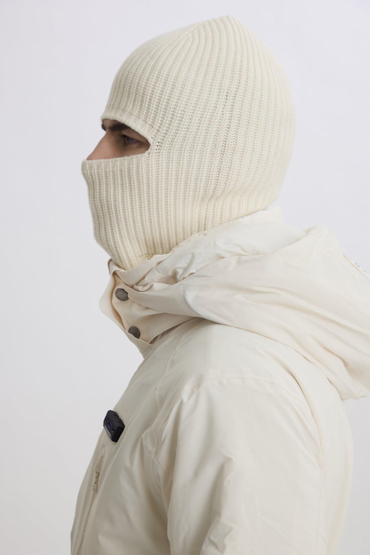 Balaclava Knitted Hat - Beige - Men - Image 7