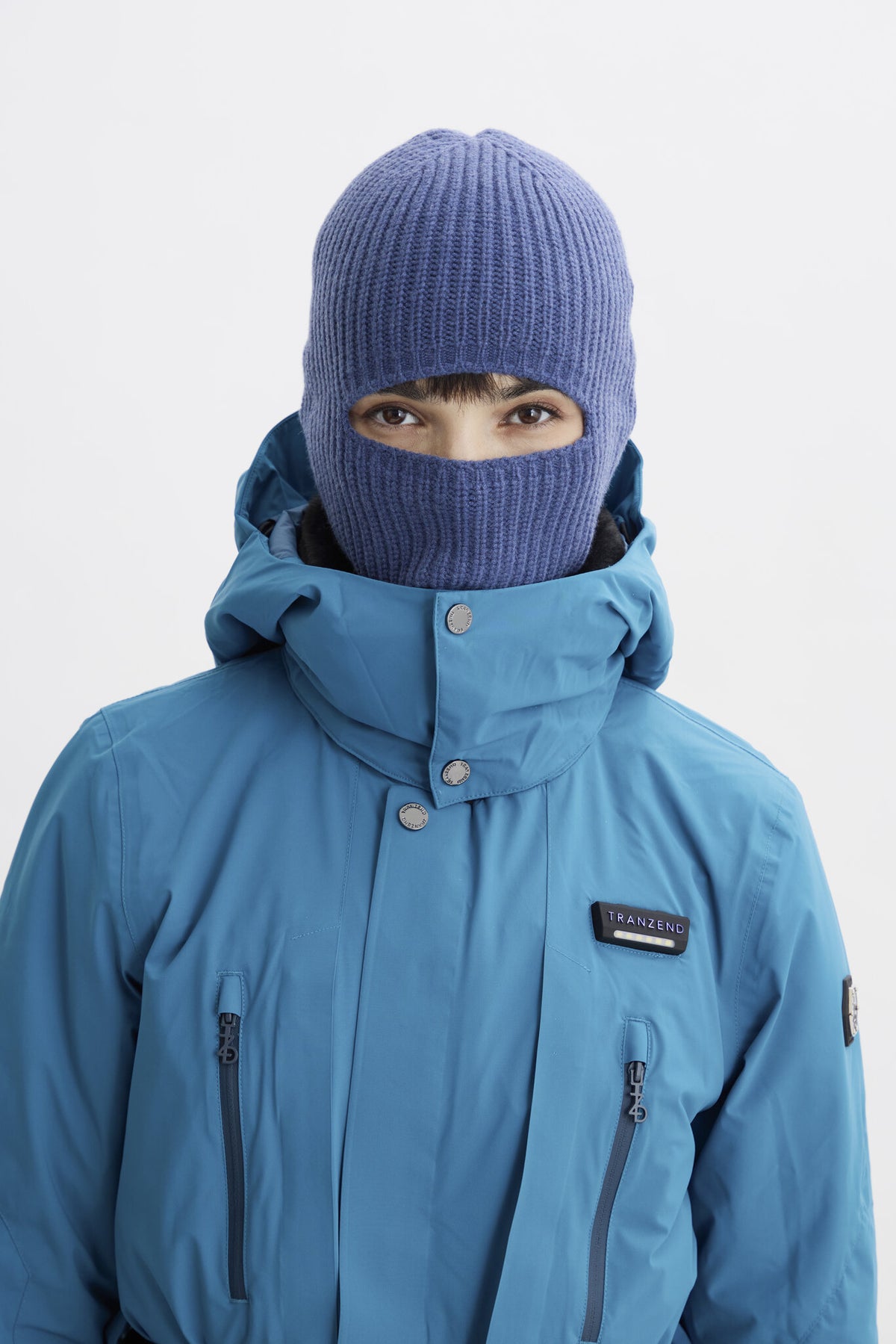 Balaclava Knitted Hat - Navy - Women - Second Image