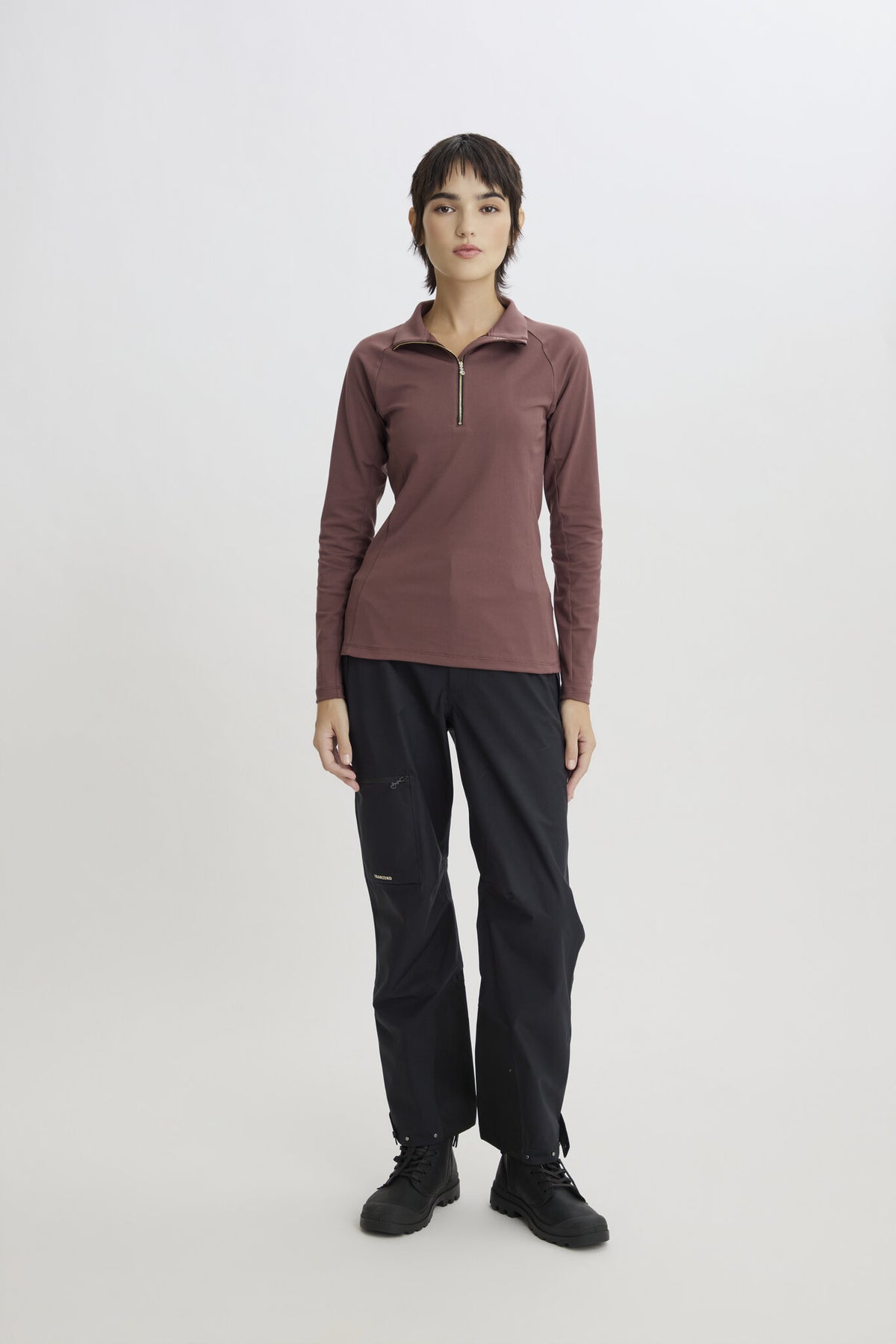 Metal Zip Baselayer - Women - Brown - Image 4
